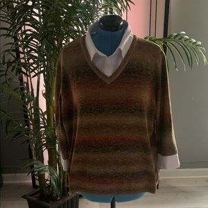 Plus Size Kim Rogers Curvy sweater with white collar